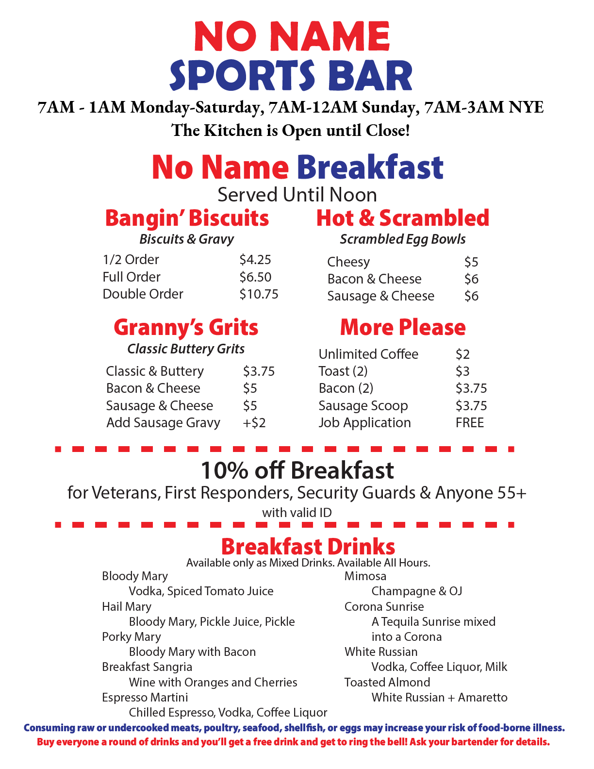 menu front